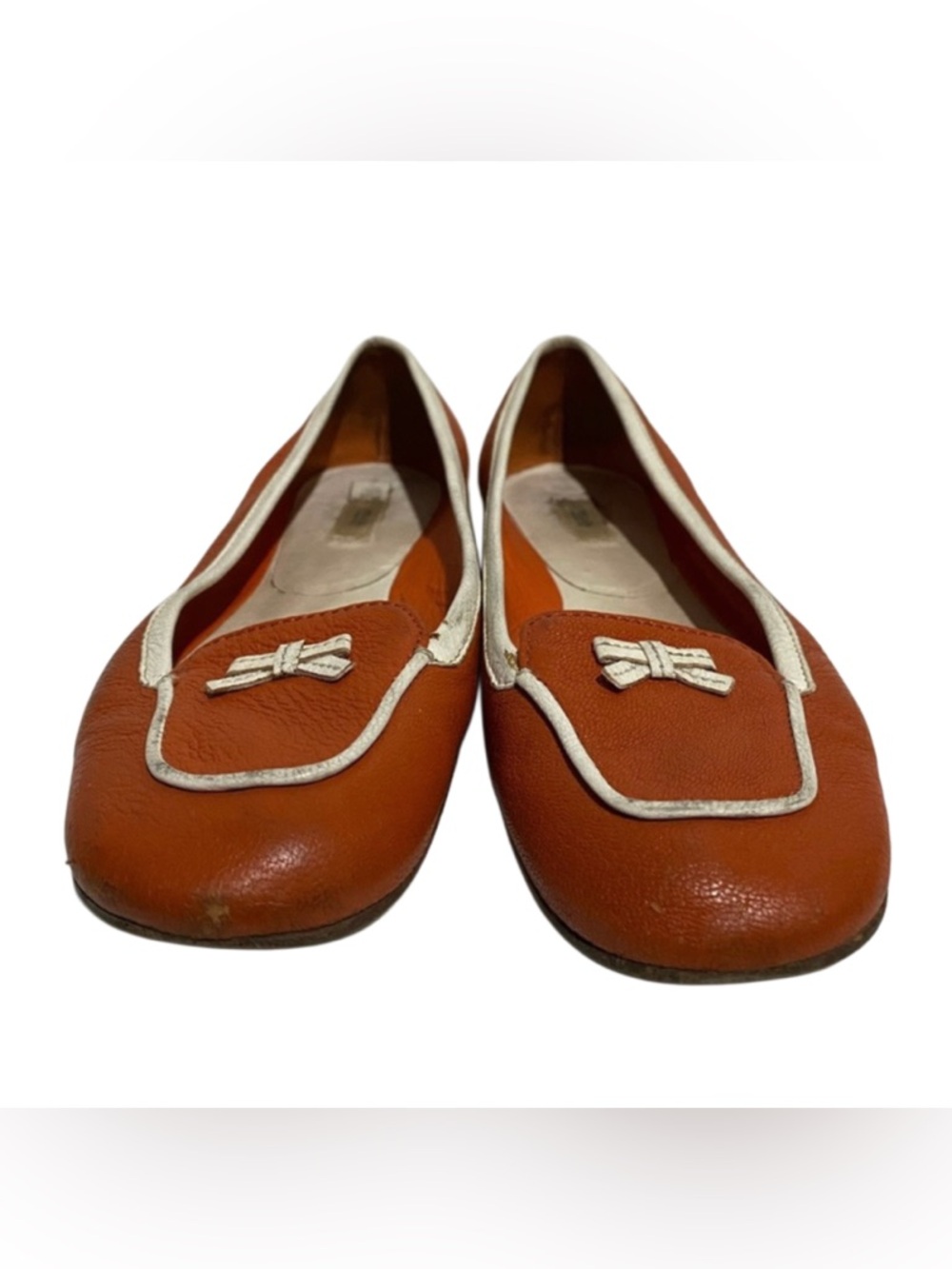 Prada Leather Flats, Size 37 EU Women